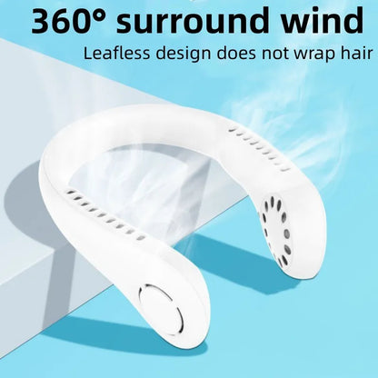 Mini Neck Portable No Bladeless Hanging Neck Rechargeable Air Cooler