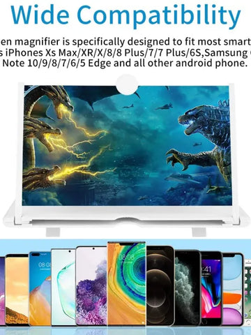 F3 Mobile Screen Magnifier | Enlarged Mobile Screen Amplifier Large Screen Eyes Protection | Size 8 Inch (Random color)