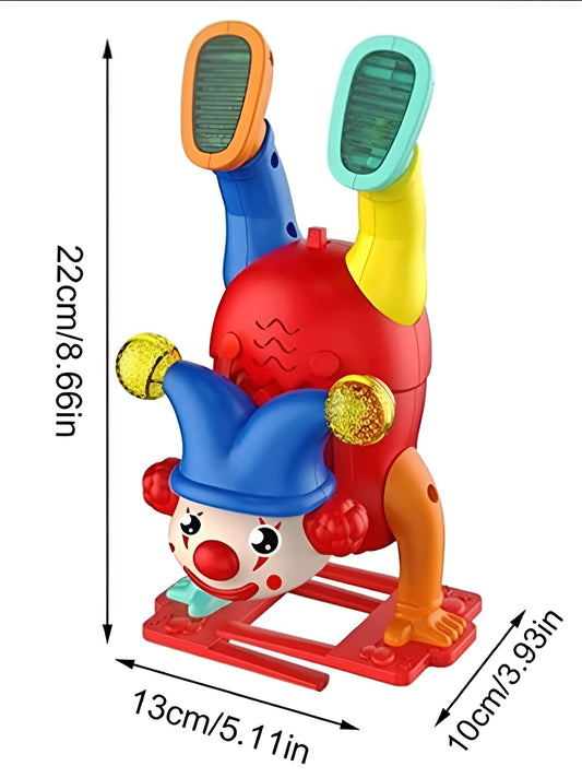 Electric Upside-Down Dancing Clown Toy with Music & Flashing Lights – Battery Operated, Multicolor, Fun Interactive Gift for Kids Above 3 Years