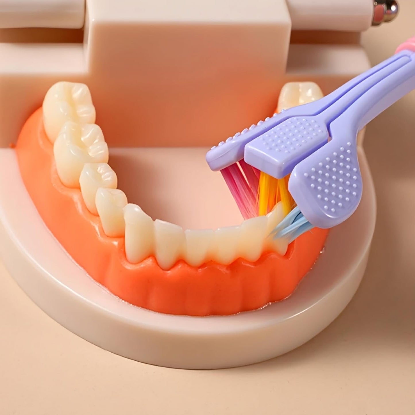 Three-Sided Ultra Soft Bristle Toothbrush – Gentle Oral Care Safety Teeth Cleaning Brush | Pack of 2