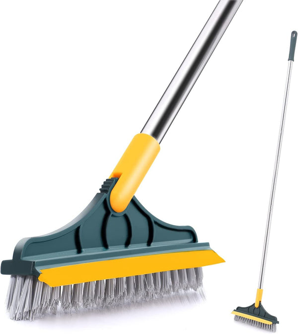 Broom Wiper 2 in 1 Dual Purpose Cleaning Tool Strong Bristles Easy Floor Sweeping Durable Design Convenient Daily Use