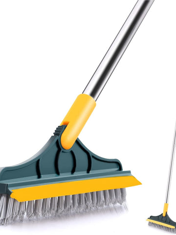 Broom Wiper 2 in 1 Dual Purpose Cleaning Tool Strong Bristles Easy Floor Sweeping Durable Design Convenient Daily Use