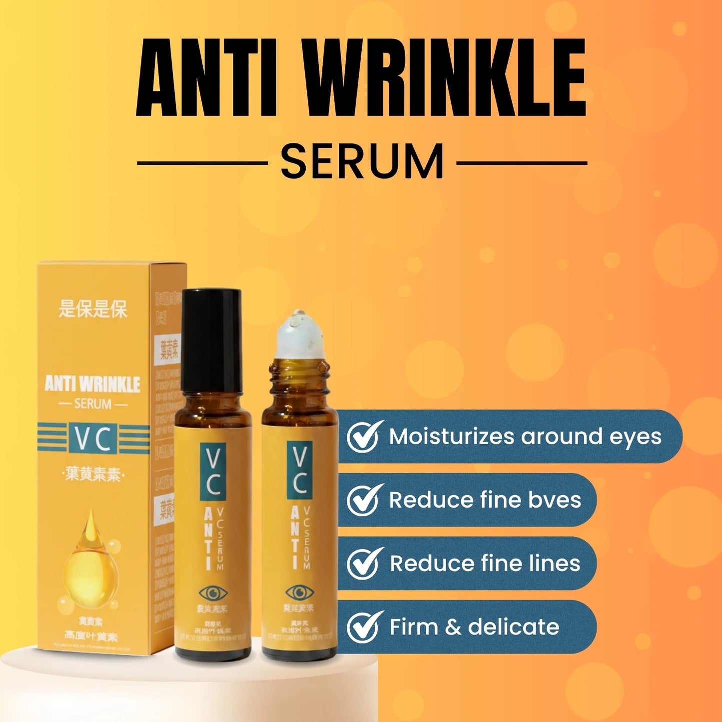 VC Lutein Anti-Wrinkle Serum – Lightweight Anti-Aging Formula for Firm and Radiant Skin | 120ML