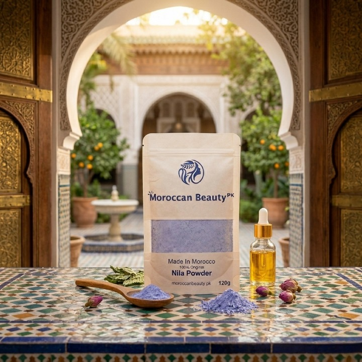 Moroccan Beauty PK Nila Powder | 120g Natural Indigo Blue Skincare Powder