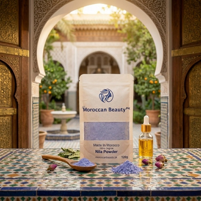 Moroccan Beauty PK Nila Powder | 120g Natural Indigo Blue Skincare Powder