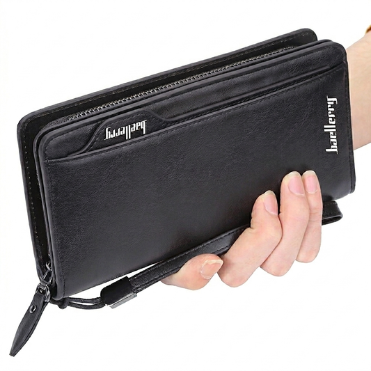 Balebaily Long Wallet for Men & Women with Zipper Pocket 15 Card Slots and Photo Window