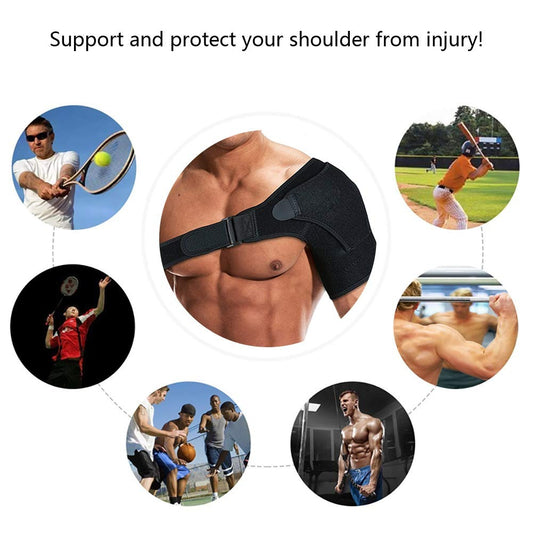 Shoulder Support for Men and Women with Pressure Pad – Adjustable Posture Corrector Brace for Pain Relief, Muscle Strain & Injury Recovery