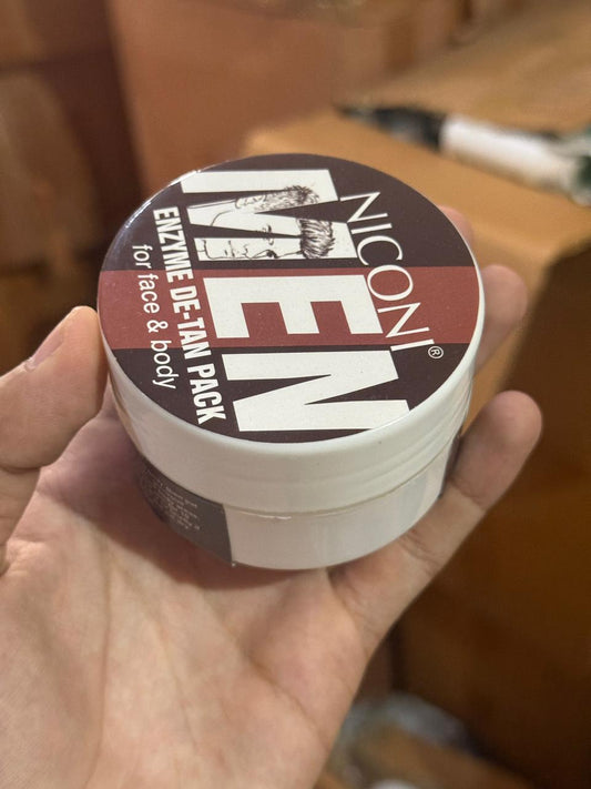 Niconi Men Enzyme De-Tan Cream | Tan Removal, Brightening & Deep Cleansing for Men | 100ml