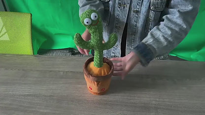 Dancing Cactus Toy for Kids – Talking & Singing Plush Cactus | Interactive Mimic Toy | Battery Operated Fun Toy for Toddlers (Without Box)
