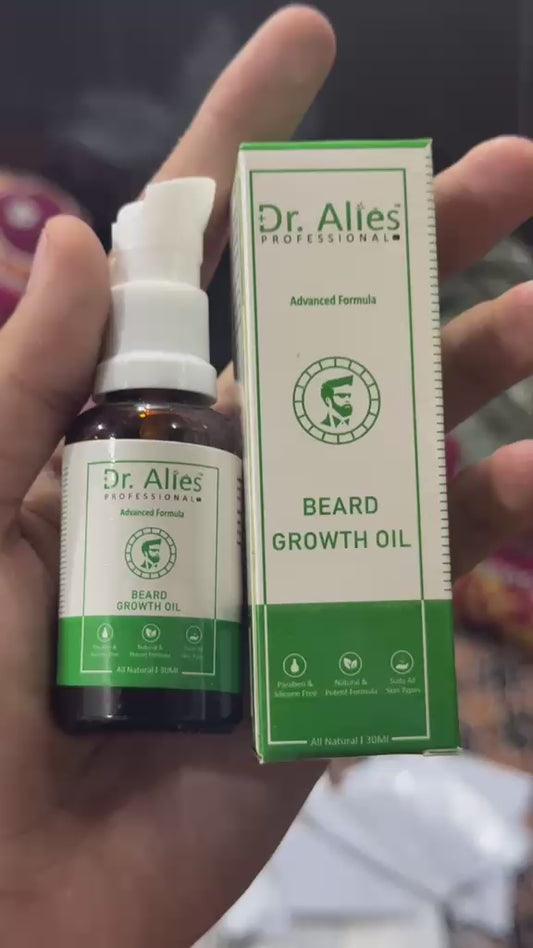 Dr Alies Professional Beard Growth Oil Natural Chemical Free Blend For Thicker Stronger Beard Growth | 30ml